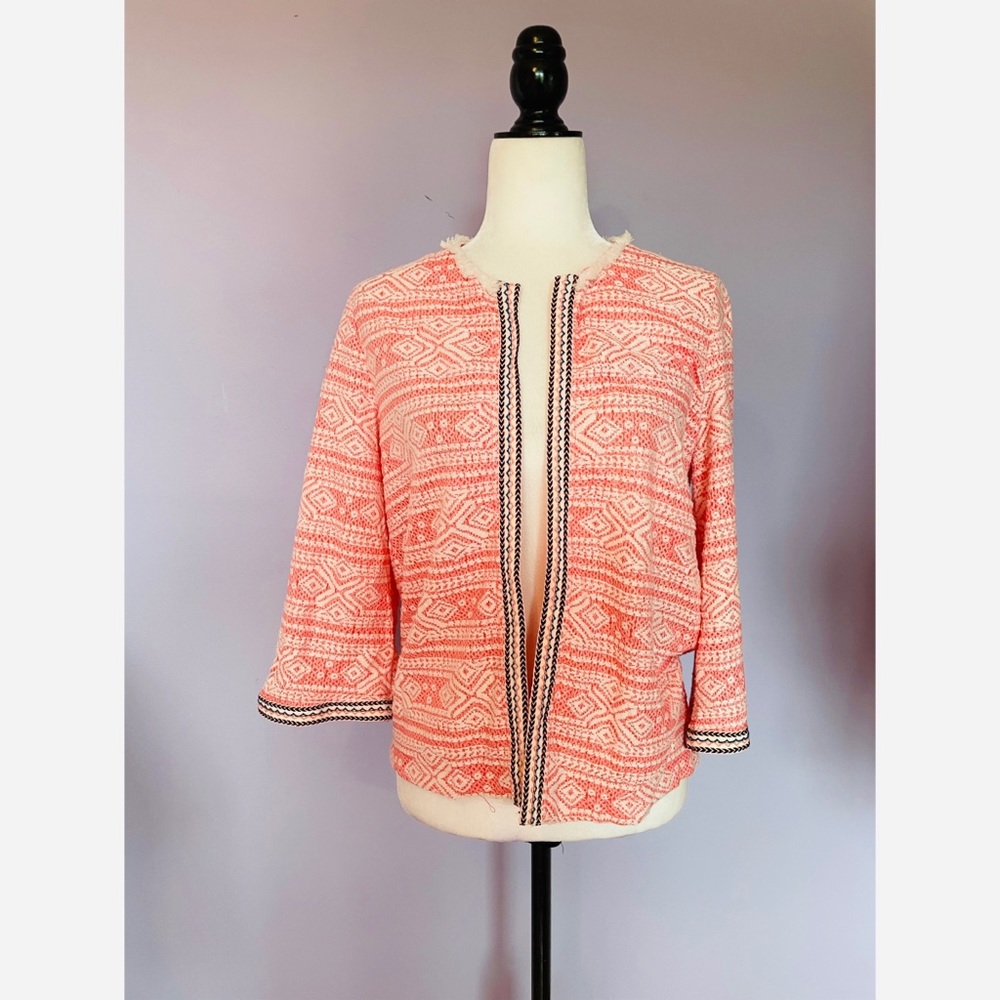 ISELA open front Aztec print cardigan